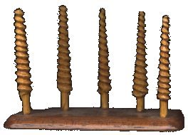 Baguettes sculptées en spirale